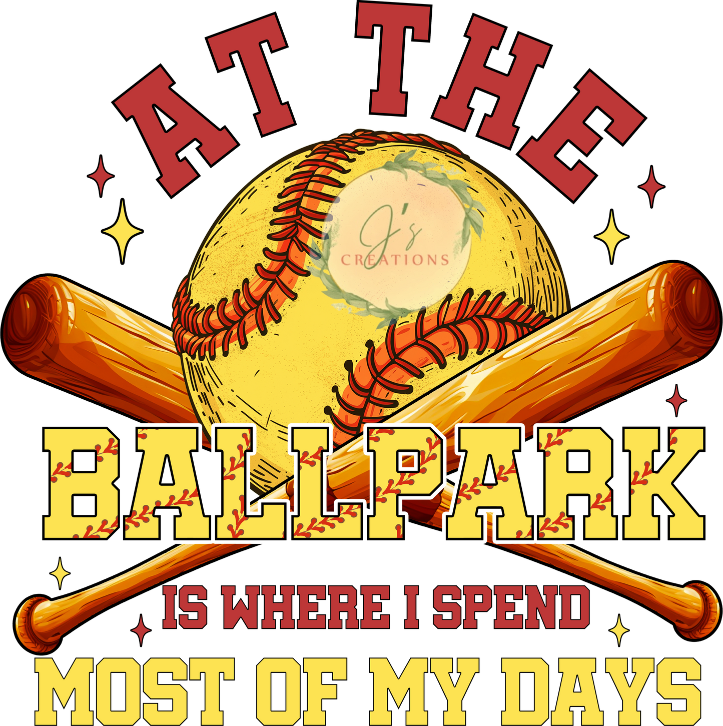 At the ballpark softball
