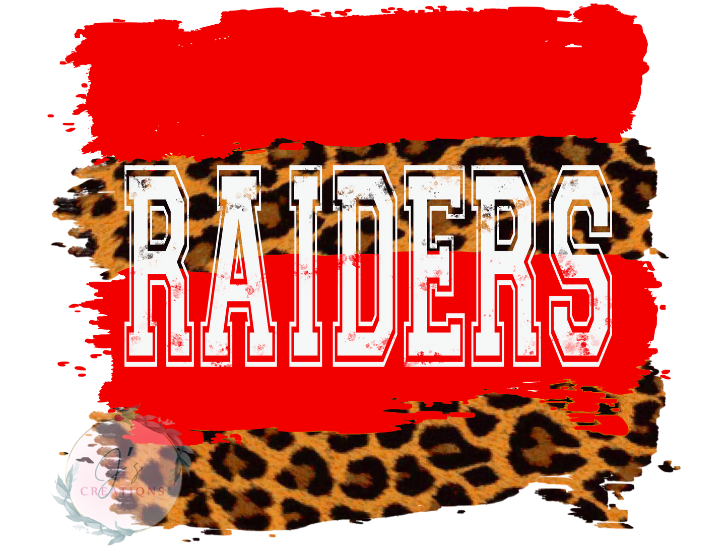 Raiders red leopard bleached