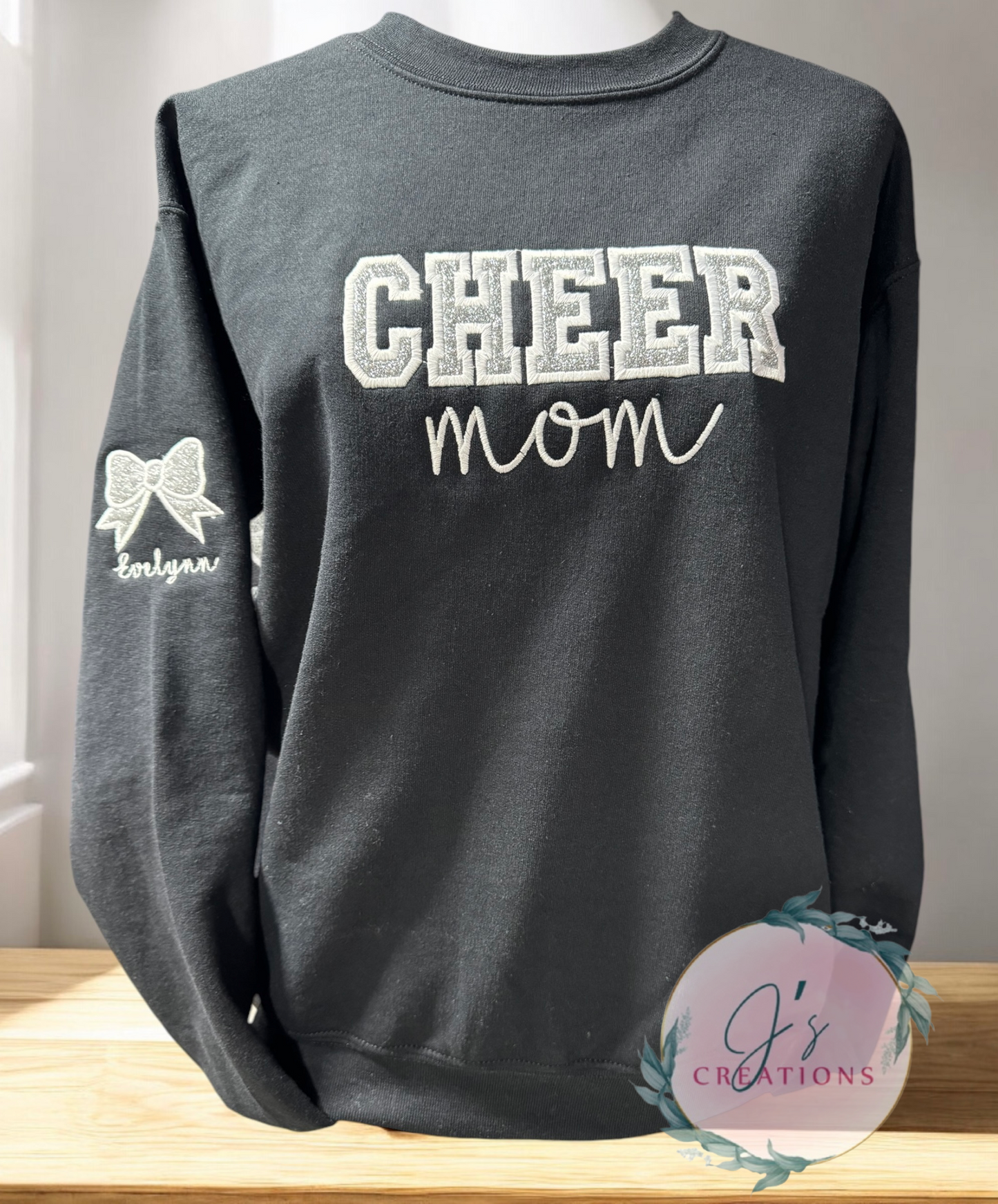 Cheer Mom With Name on Sleeve