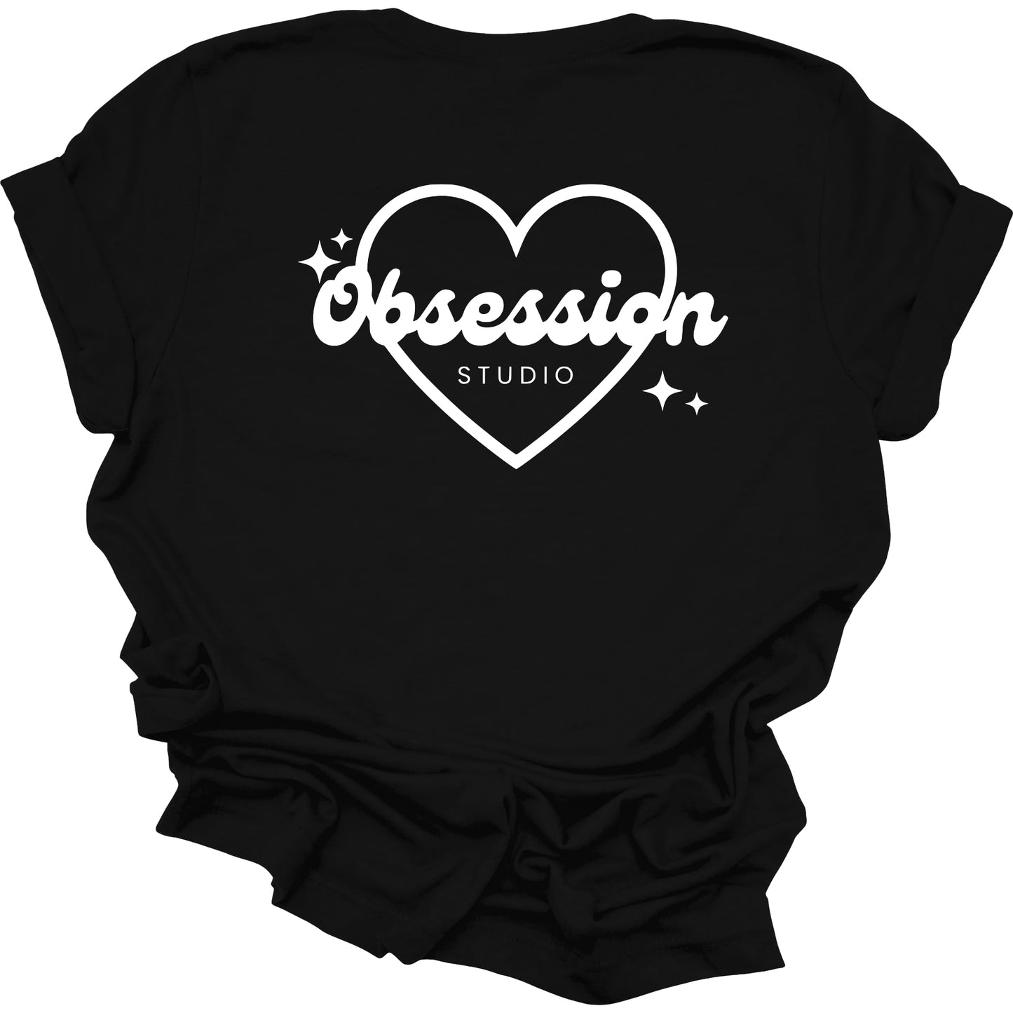 Obsession Studio Heart Front pocket and back logo