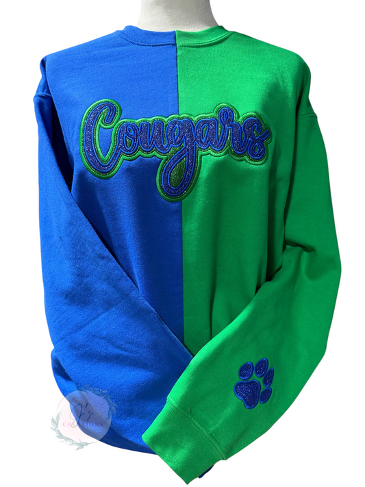 Split sweatshirt
