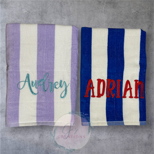 Embroidered beach towel