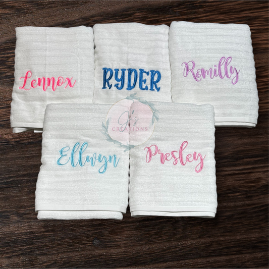 Personalized bath towel