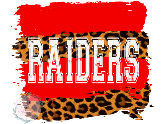 Raiders red leopard bleached