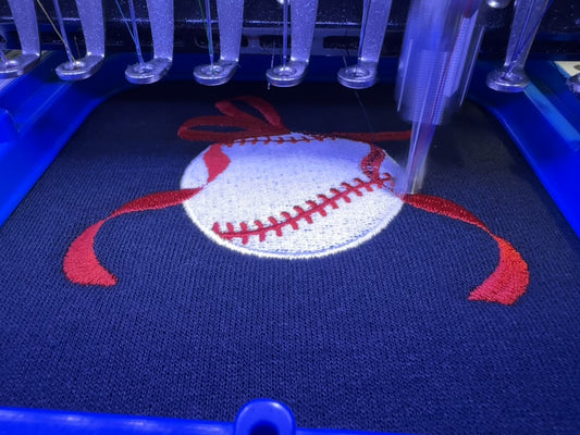 Embroidered Sports Sweatshirt with Coquette Bow